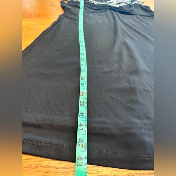 Tadashi Too Black Dress Off The Shoulders With Beadery Knee Length Size 2X - Picture 6 of 12